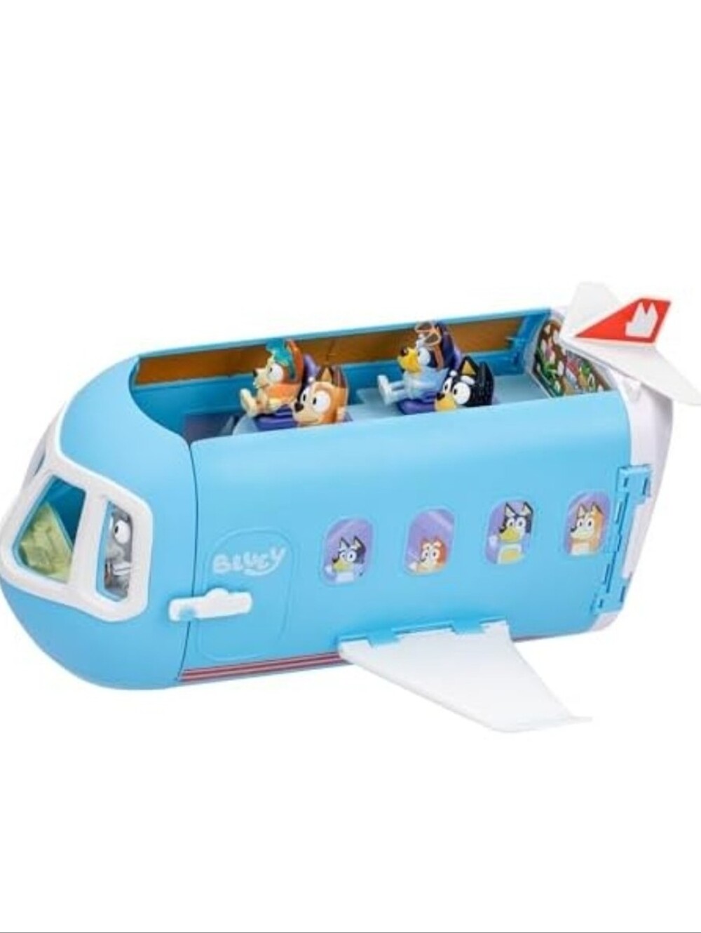 NIB Bluey 3-in-1 Transforming Airplane Playset (Brown Eco-Box Packaging)